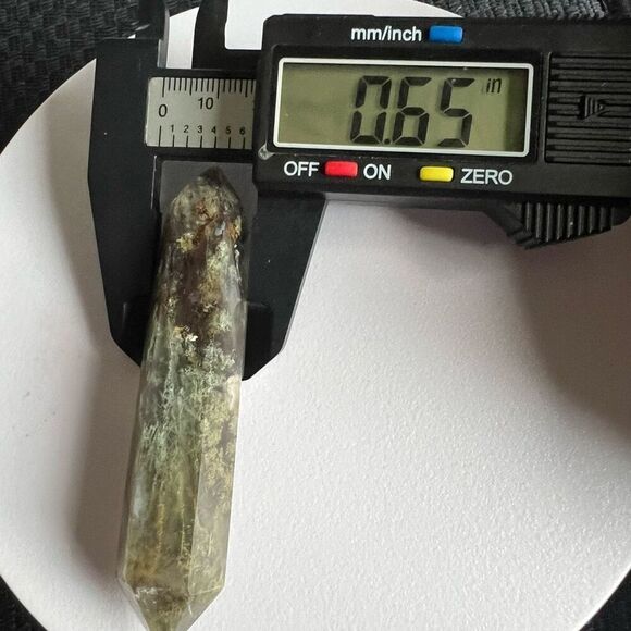 Moss Agate Crystal‎ Double Terminated Point (#7) - Picture 8 of 10